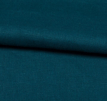 Teal heavy linen fabric, 100% linen