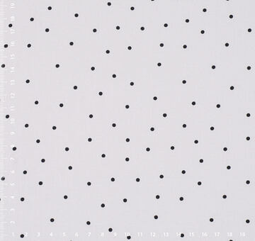Sartor designer fabric POLKA DOTS, EcoVero, white and black