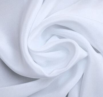 Silk crêpe de Chine, white