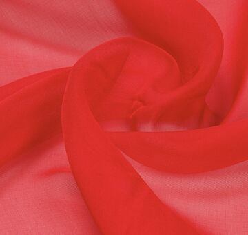 Silk chiffon, red