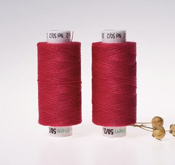 Medium linen thread, 33x2, 200m, red