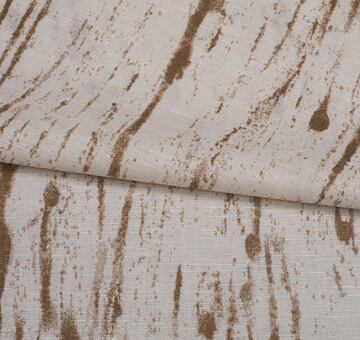 Fine linen cotton blend, patterned, brown and white