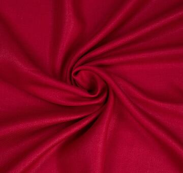 Hand woven wild eri silk twill, red, seconds
