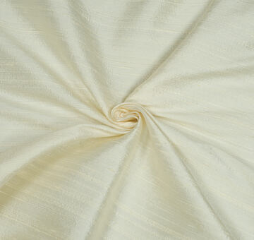 Slubbed silk dupioni, cream