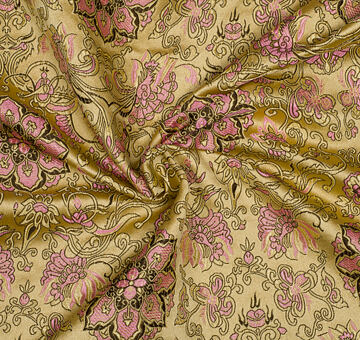 Brocade chrysanthemum, gold and pink