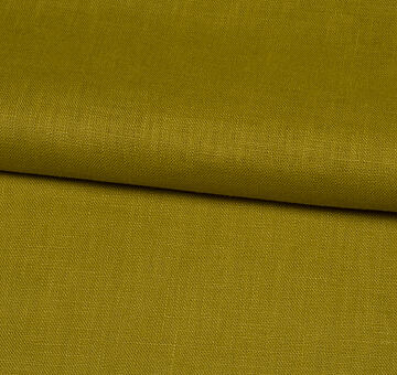 Olive green linen fabric, 100% linen
