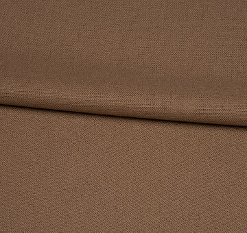 Brown linen cotton blend fabric, 1.3m