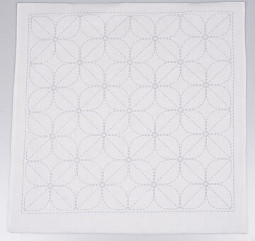 Hana-Fukin sashiko sampler 34 x 34 cm KAMON, white