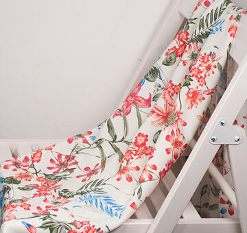 Sartor designer fabric FLOWERS, EcoVero, ivory white, 1.2m