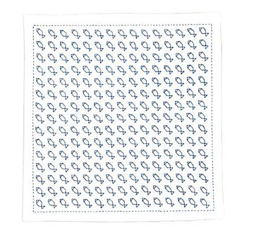 Hitomezashi sashiko kit 34 x 34 cm FISH, white
