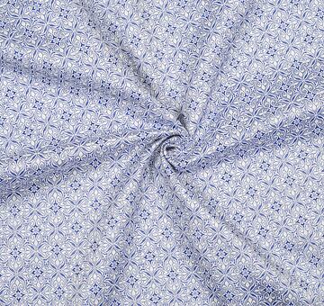 Noble brocade, white and blue