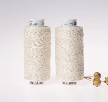 Medium linen thread, 33x2, 200m, cream