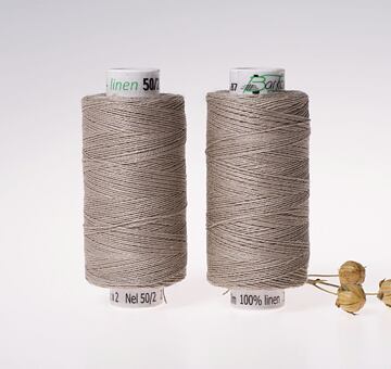 Medium linen thread, 33x2, 200m, natural