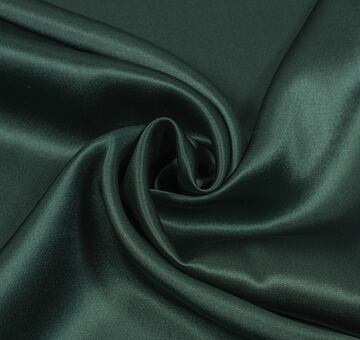 Silk satin, dark green