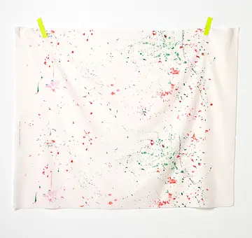 Japanese fabric FLOWERS BLOOM, silk blend, white