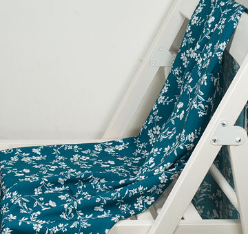 Sartor designer fabric MEADOW, EcoVero, blue and white, 0.5m