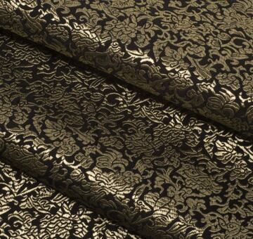 Brocade seabed, black and gold