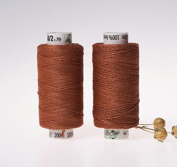 Medium linen thread, 33x2, 200m, rust