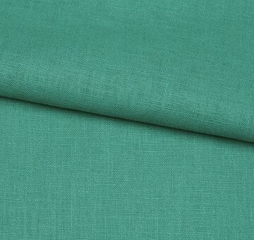 Linen cotton blend fabric, turquoise