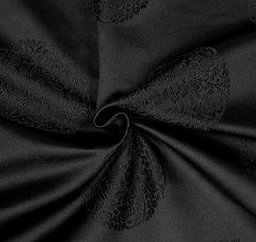 Brocade medallion, black, seconds