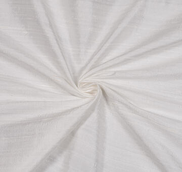 Slubbed silk dupioni, white