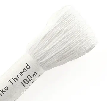 Olympus sashiko thread 100m, ivory white 101