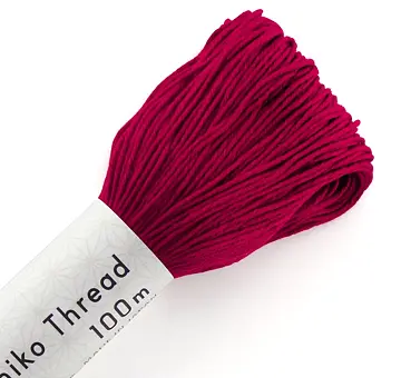 Olympus sashiko thread 100m, crimson 104