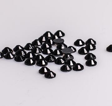 Hot Fix rhinestones, black, 40 stones