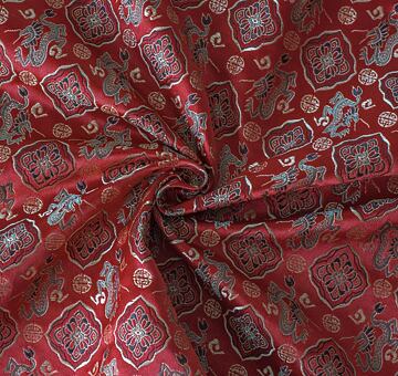 Dragon brocade, red