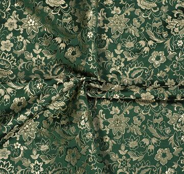 Brocade Tradition, dark green and gold