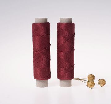 Fine linen thread, 20x3, 100m, burgundy