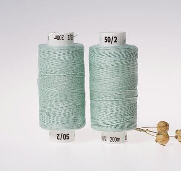 Medium linen thread, 33x2, 200m, sea foam