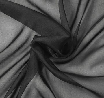 Silk georgette, black