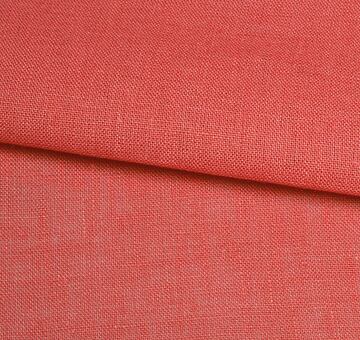 Fine linen fabric, 100% linen, coral