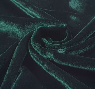 Silk blend velvet, dark green