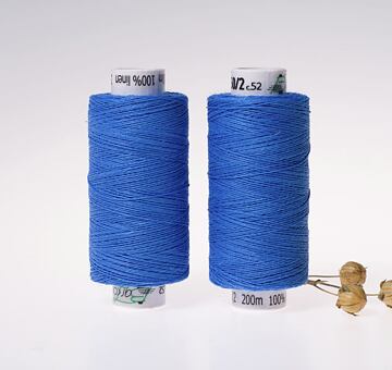 Medium linen thread, 33x2, 200m, blue