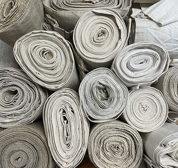 Heirlooom linen cotton blend, natural