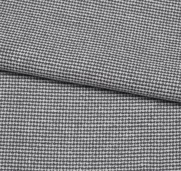 Heavy linen cotton blend fabric, houndstooth, grey