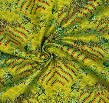 Brocade heaven, yellow and green