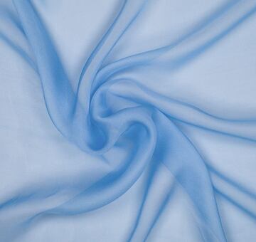 Silk chiffon, light blue