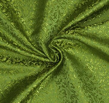 Brocade ornaments, olive, 1.5m