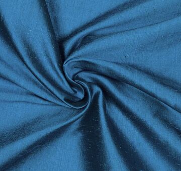 Shot fine silk dupioni, black and turquoise