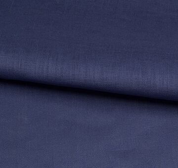 Fine linen fabric, 100% linen, dark blue