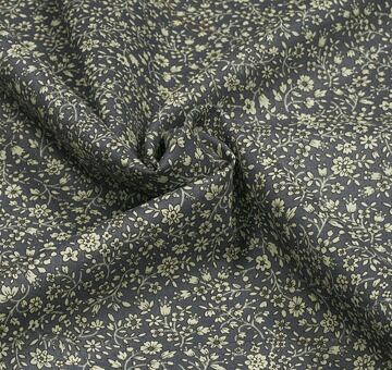 Japanese fabric FLOWNNY, 100% cotton, cream and grey