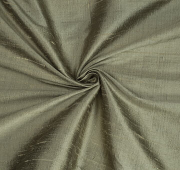 Slubbed silk dupioni, iridescent khaki