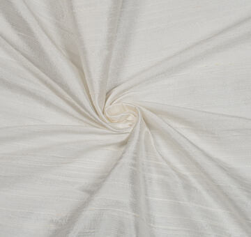 Slubbed silk dupioni, ivory white