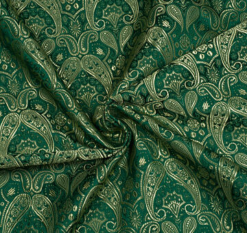 Brocade of the duke, dark green and gold