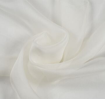 Silk chiffon, ivory white