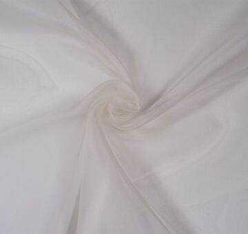 Silk crepeline, ivory white