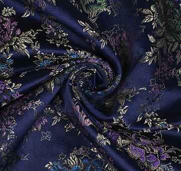 Brocade bouquet, dark blue